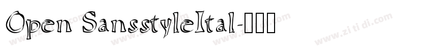 Open SansstyleItal字体转换